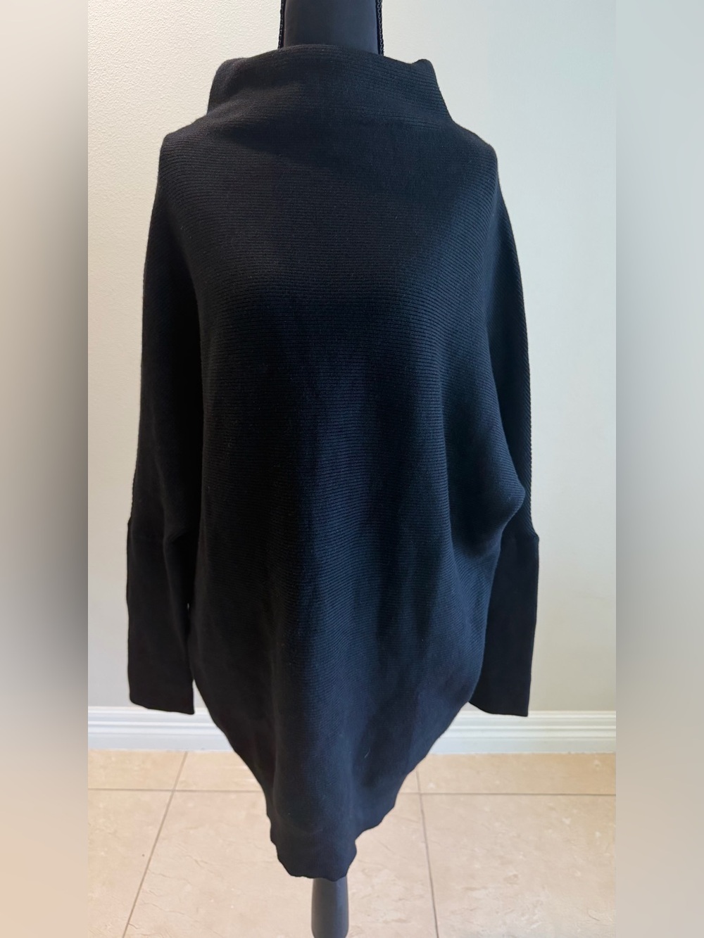 Black Just Dreamy Mock Neck Sweater